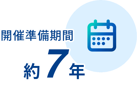 開催準備期間 約7年 様々な壁を乗り越えて開催